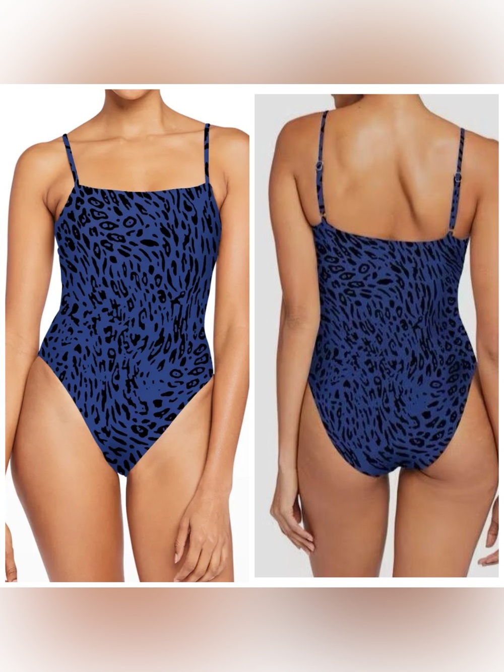 (VA-4) Vitamin A Blue Jenna Print  One-Piece Swimwear
